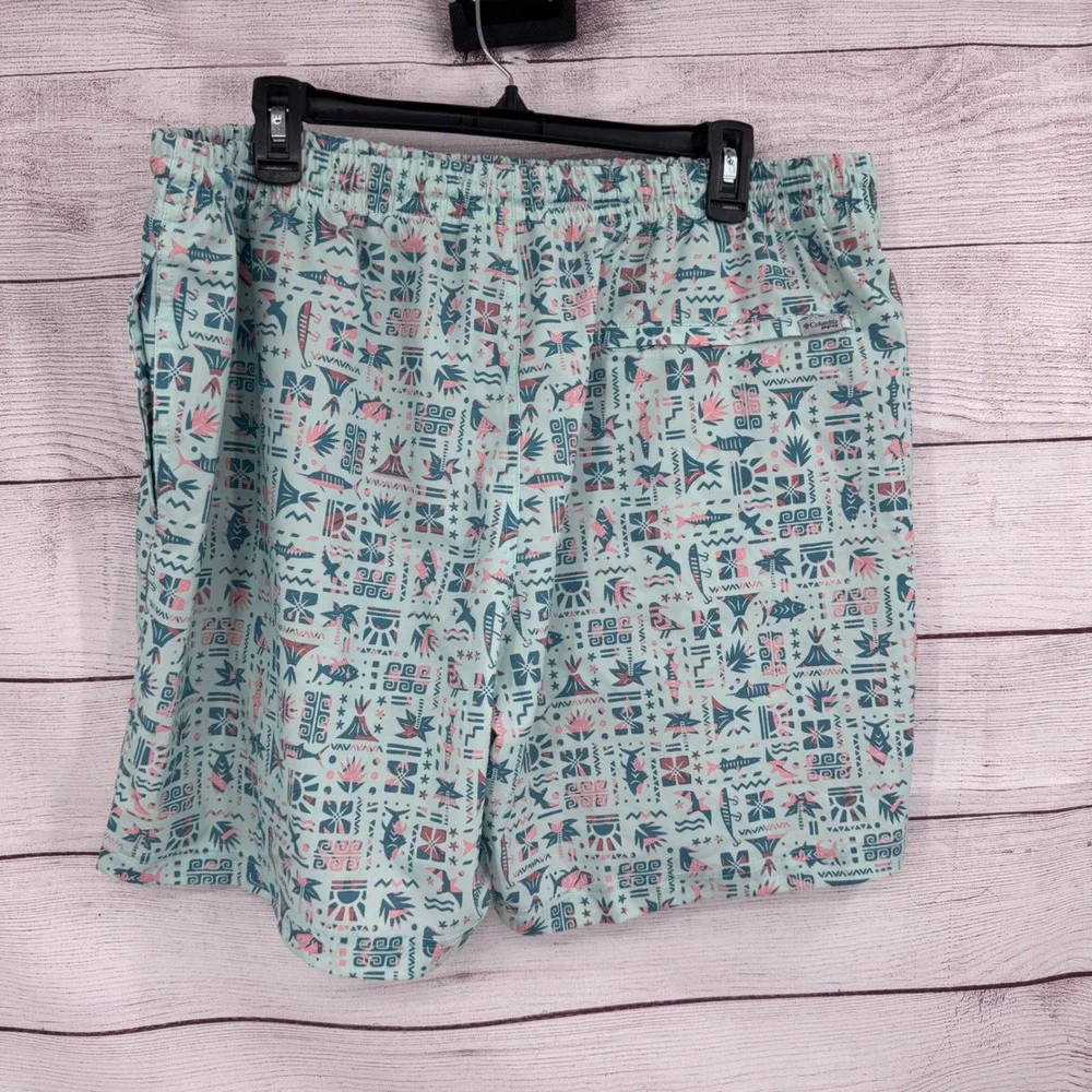 Columbia PFG Swim Trunks Shorts Mens XL Performance Fish Fishing Gear Patterned‎